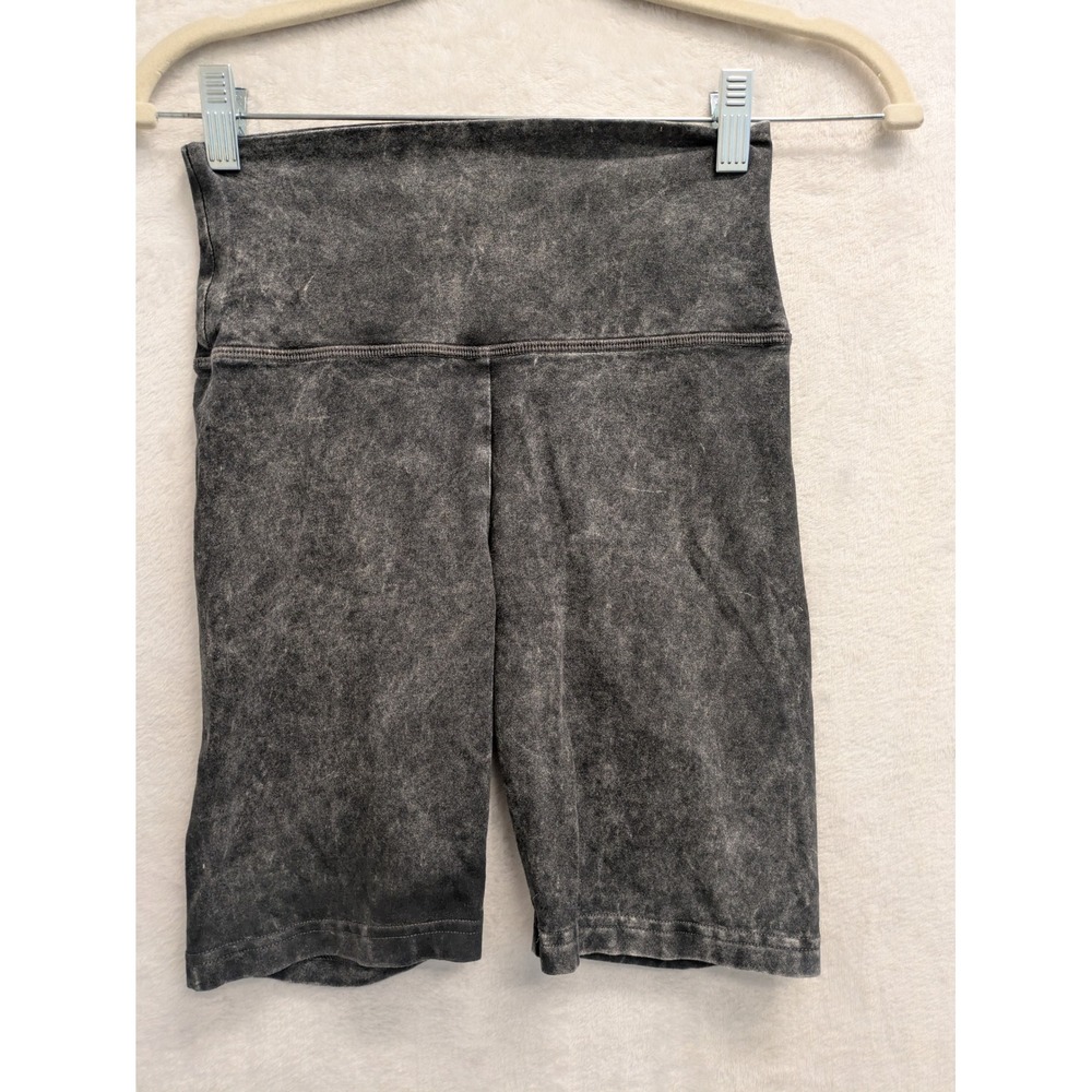 Aerie Bike Shorts Womens XS Acid Wash Gray Chill Play Move Athleisure